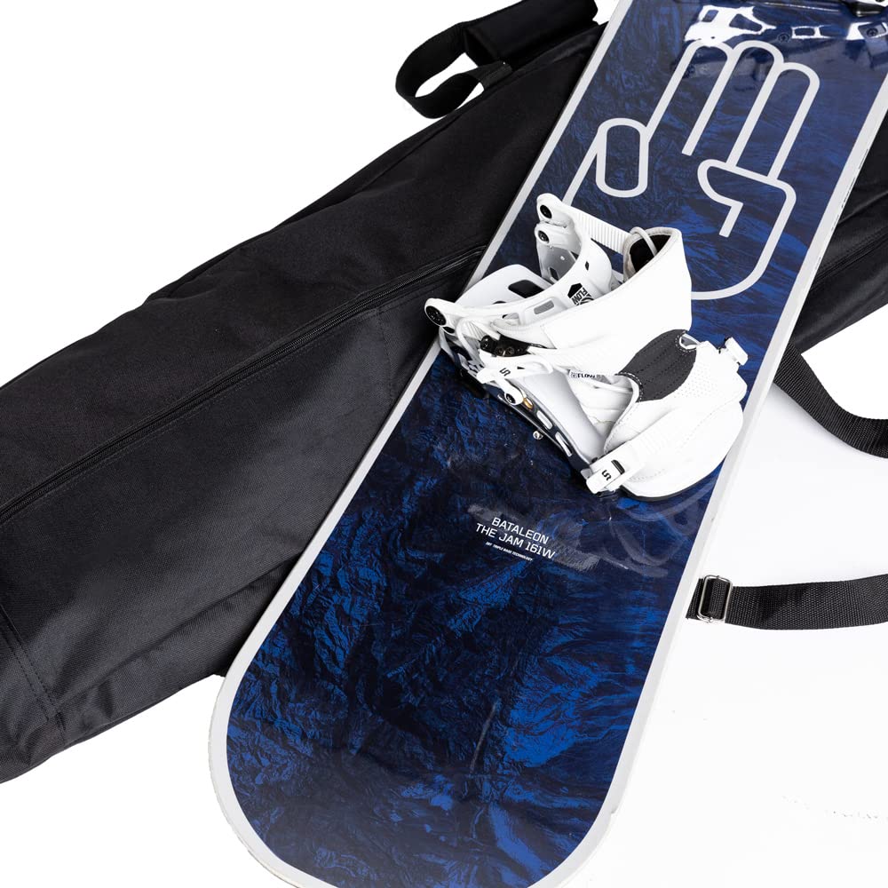 Snowsportshop IVOL - Bolsa impermeable para tabla de snowboard (180 x 40 x 16 cm, acolchada, con asas y correa)