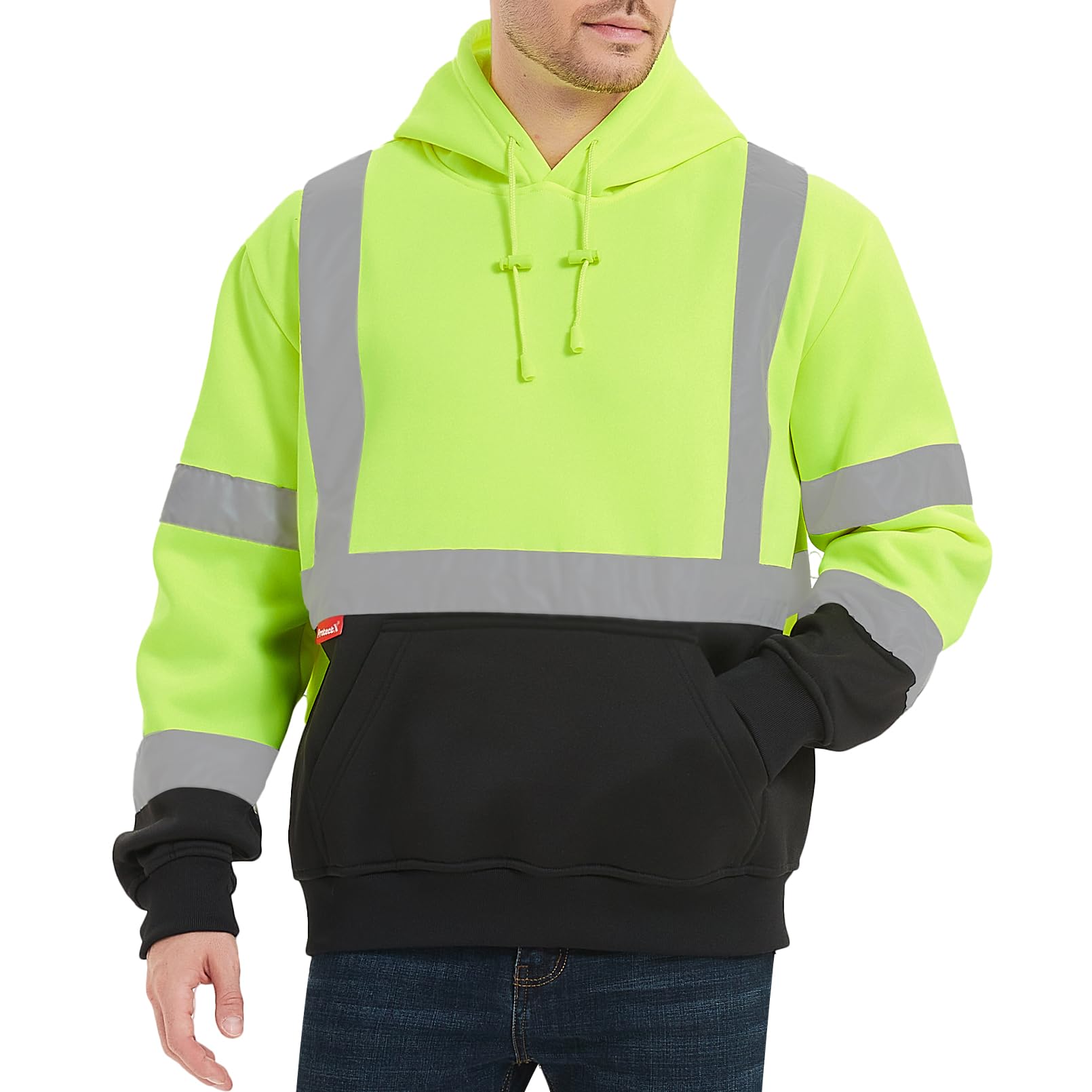 ProtectX Hi Vis Hoodie for Men Women High Visibility Safety Sweatshirt Class 3