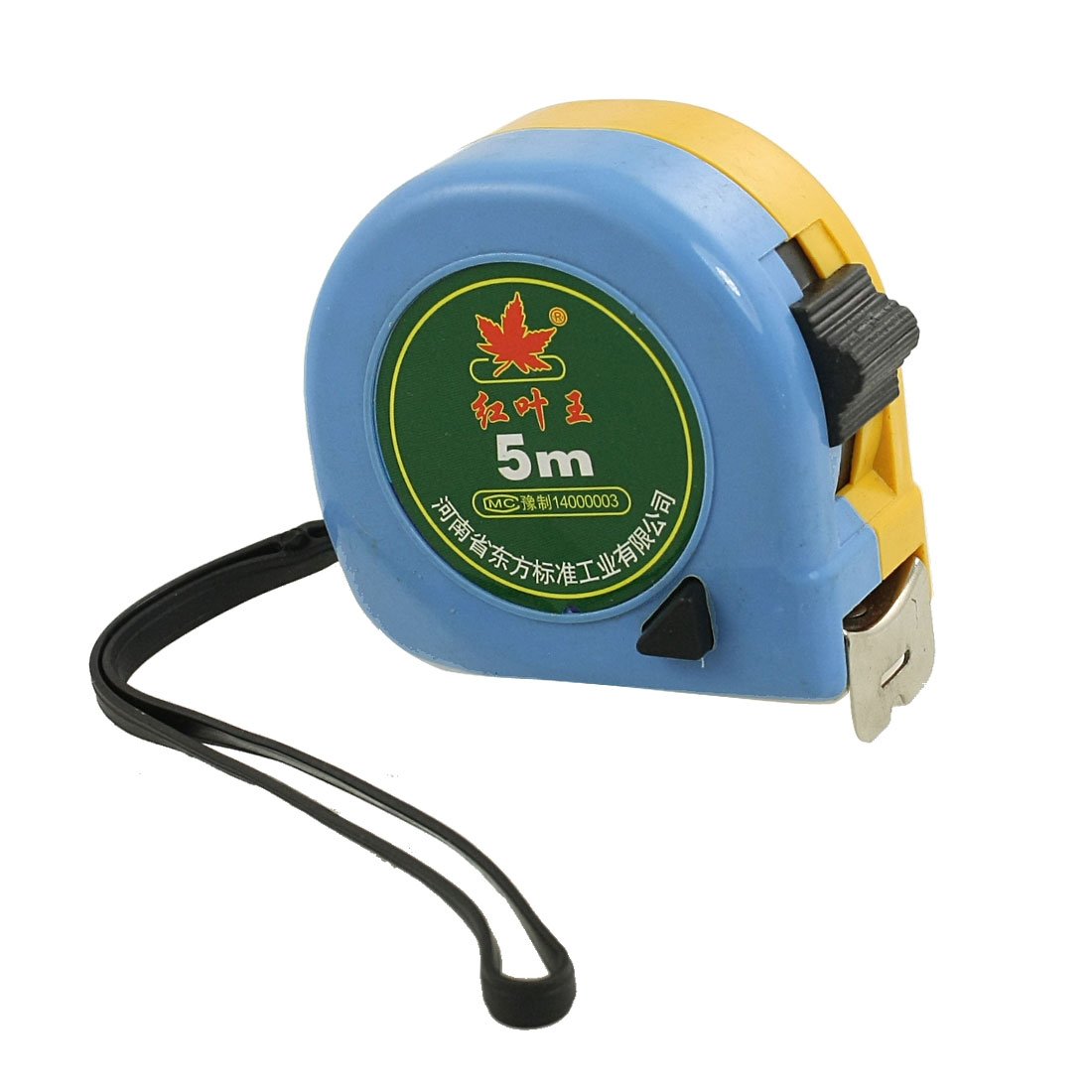 Aexit Blue Yellow Tools & Home Improvement Plastic Casing 5M Ruler Retractable Steel Measuring Tape w Tape Measures Hand Strip