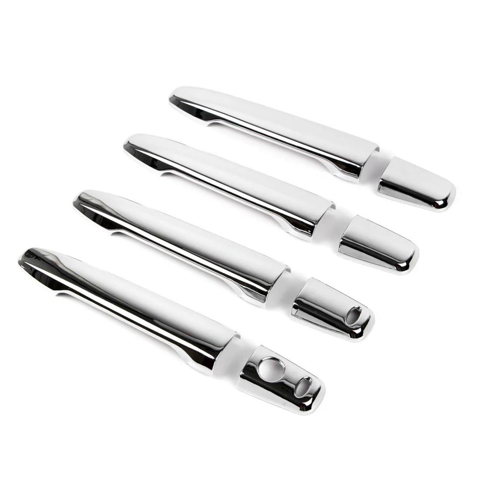 KJHOPY Car Door Handle Cover Chrome Trim with/Without Smart Keyhole for Mitsubishi for Outlander for Lancer 2008-2020 Exterior Door Handle(B)
