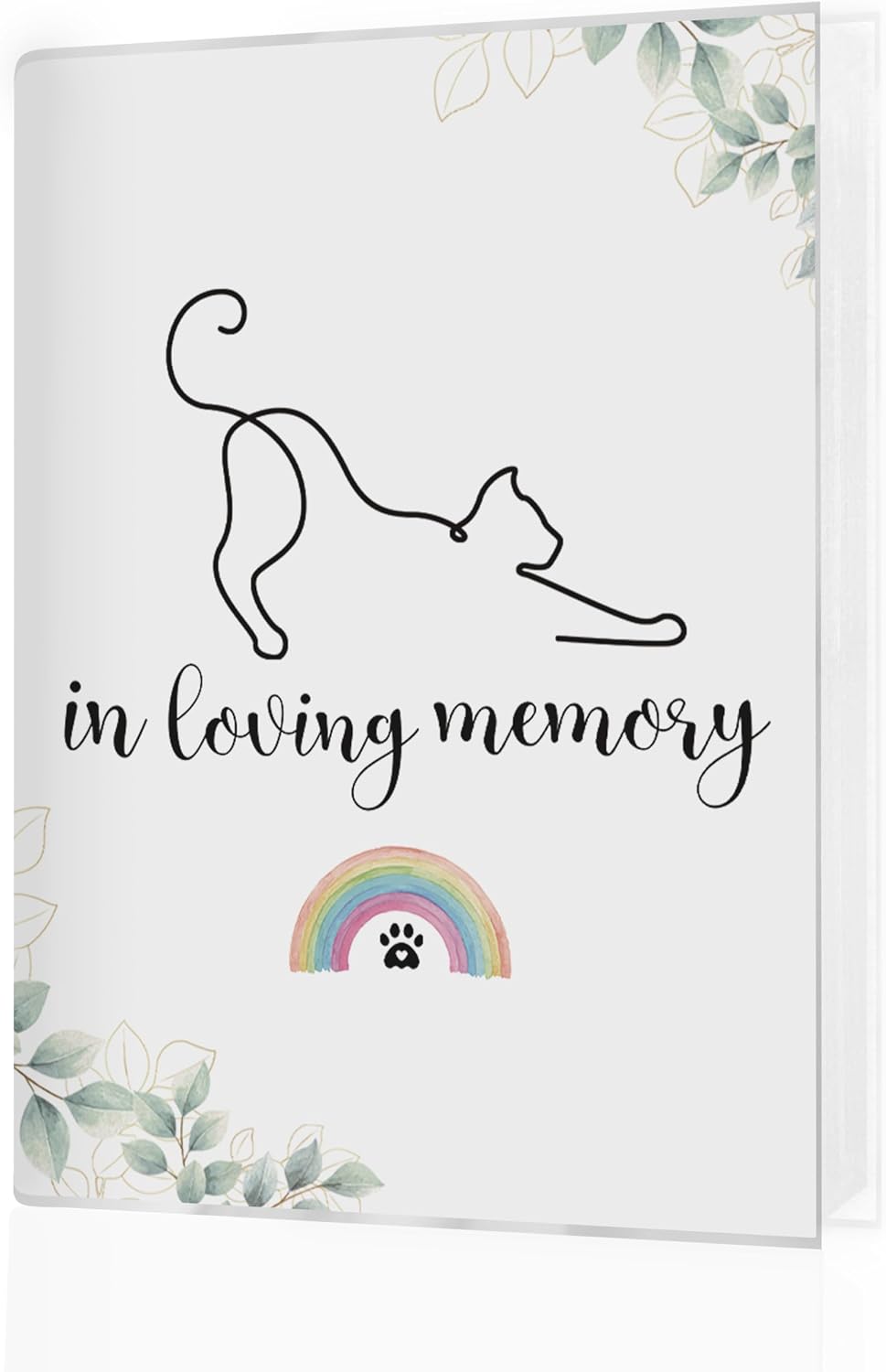 Cat Memorial Photo Album 4x6, Pet memorial Gifts for Loss of Cat, Pet Loss Sympathy Gift, in Loving Memory Gifts Small Memory Photo Album Book for 18 Pockets Hold 36 Pictures