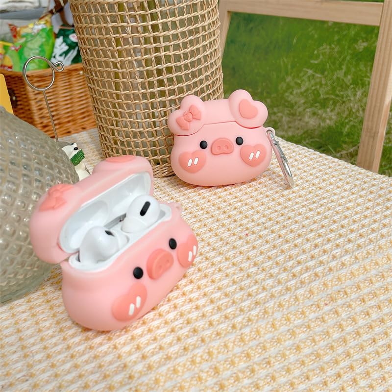 Compatible with Airpods Pro 2nd Generation Case 2022, Cute AirPods Pro 2 Case Cartoon, Kawaii Soft Silicone Protective Cover for New Airpods Pro2 for Men Women (Pink Pig1) - image 5