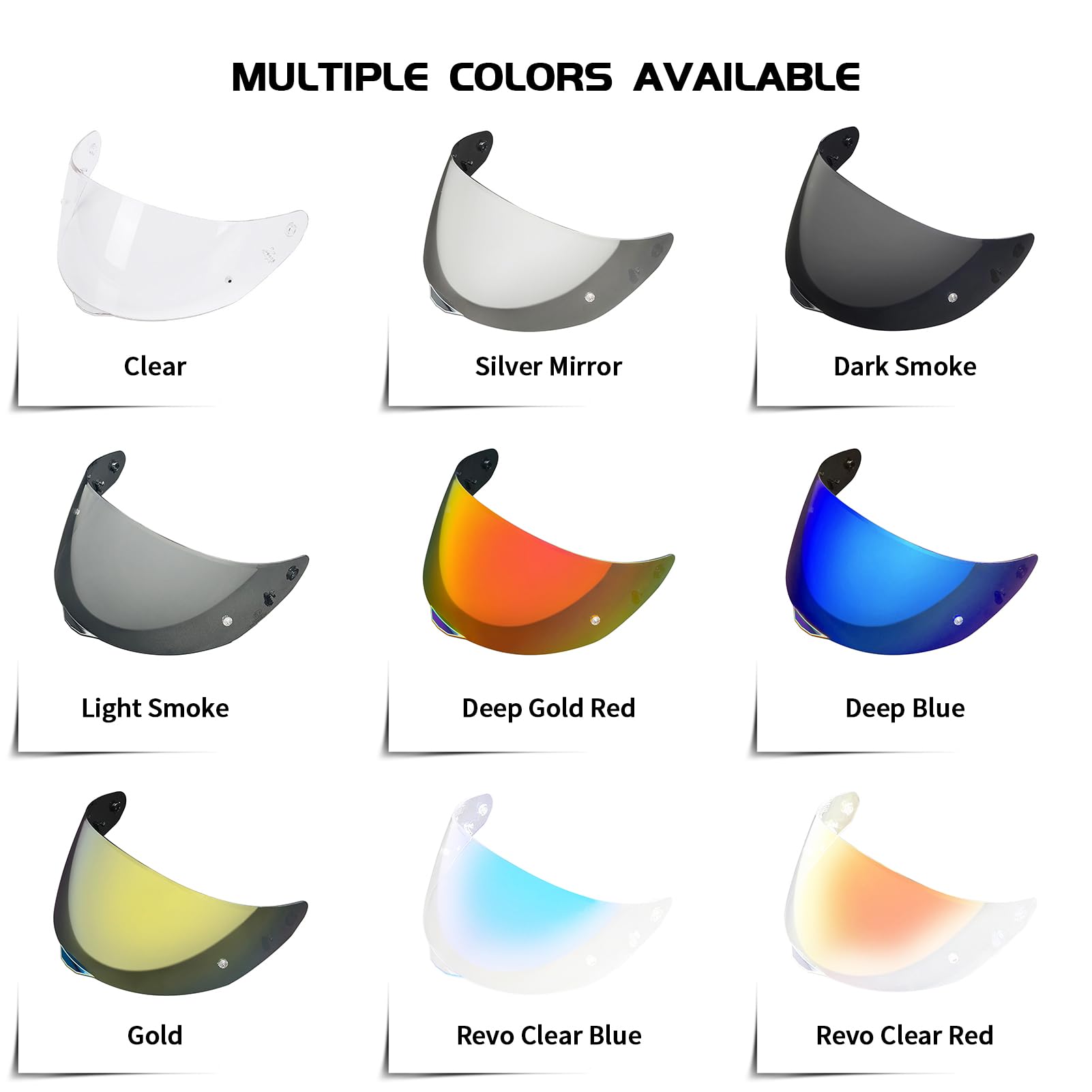 Visiera scura per casco FF352 (cricchetto a 5 denti) per LS2 FF352, FF351, FF369, FF384, FF802, MHR-15 (ombra e protezione solare) (fumo scuro)