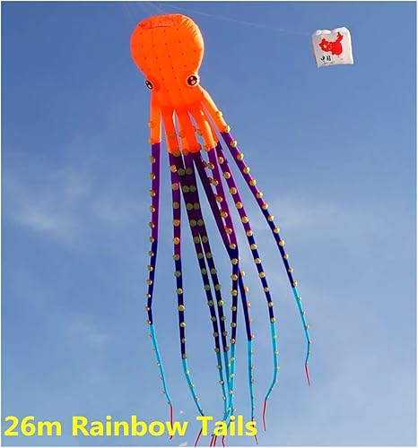 Miniatura 3 de LEARNE Kites Large Octopus Kite Pendant Ripstop Nylon Fabric Alien Inflatable 3D Kite Buggy Kitesurf Board Kite Outdoor Toys (Color  20m Octopus