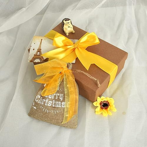 Vista 34 de TONIFUL - Listón de satén de color liso, para envolver regalos, sillas, día de San Valentín, boda, fiesta de cumpleaños, cabello, costura floral, 1