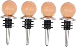 BESPORTBLE 4pcs Stainless Steel Wine Bottle Stopper with Airtight Vacuum Seal Reusable Sphere-shaped Sealing Caps for Wine Olive Oil and Beverage Bottles Flat Bottom Design for Stable Storage