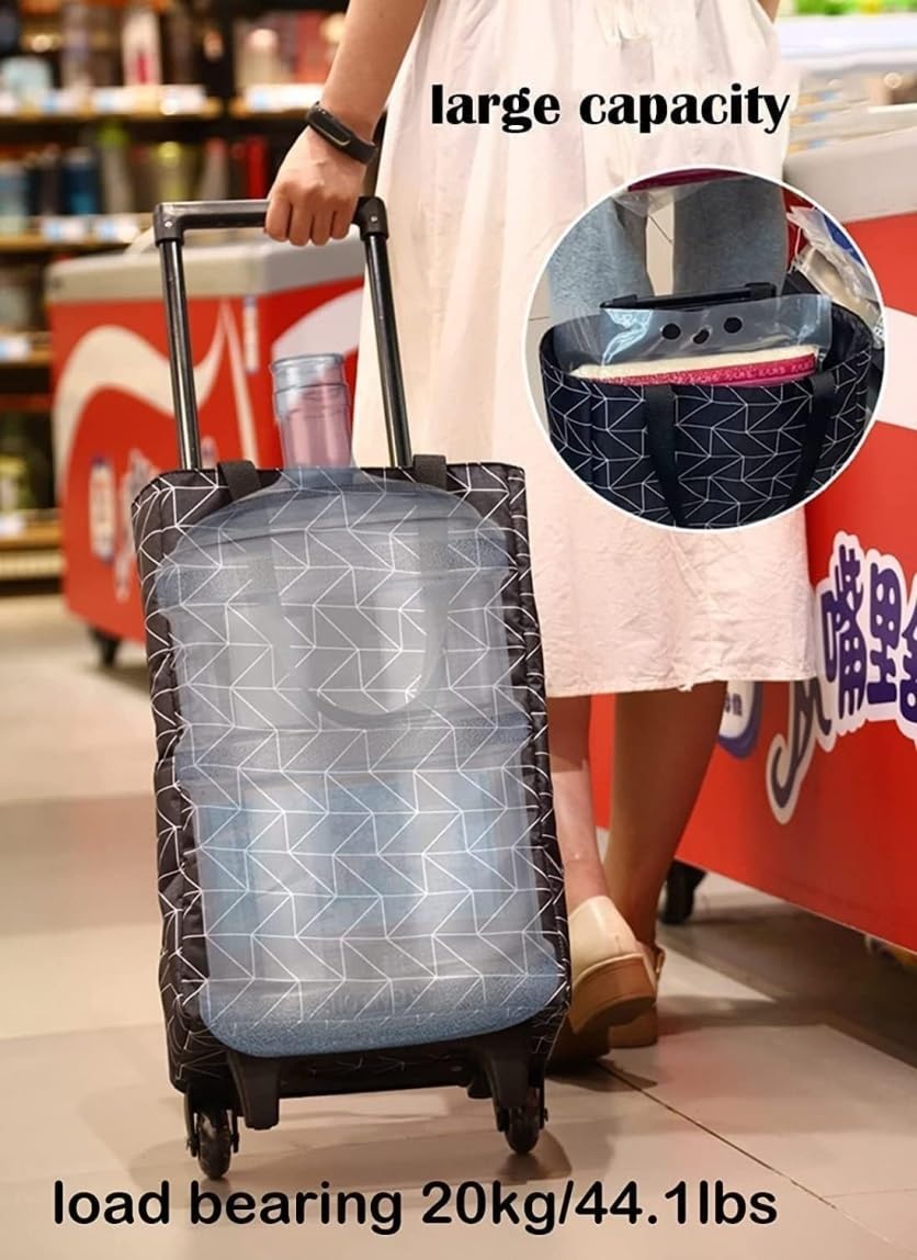 Wózki na zakupy, Torby na zakupy wielokrotnego użytku z kółkami Składane torby Artykuły spożywcze