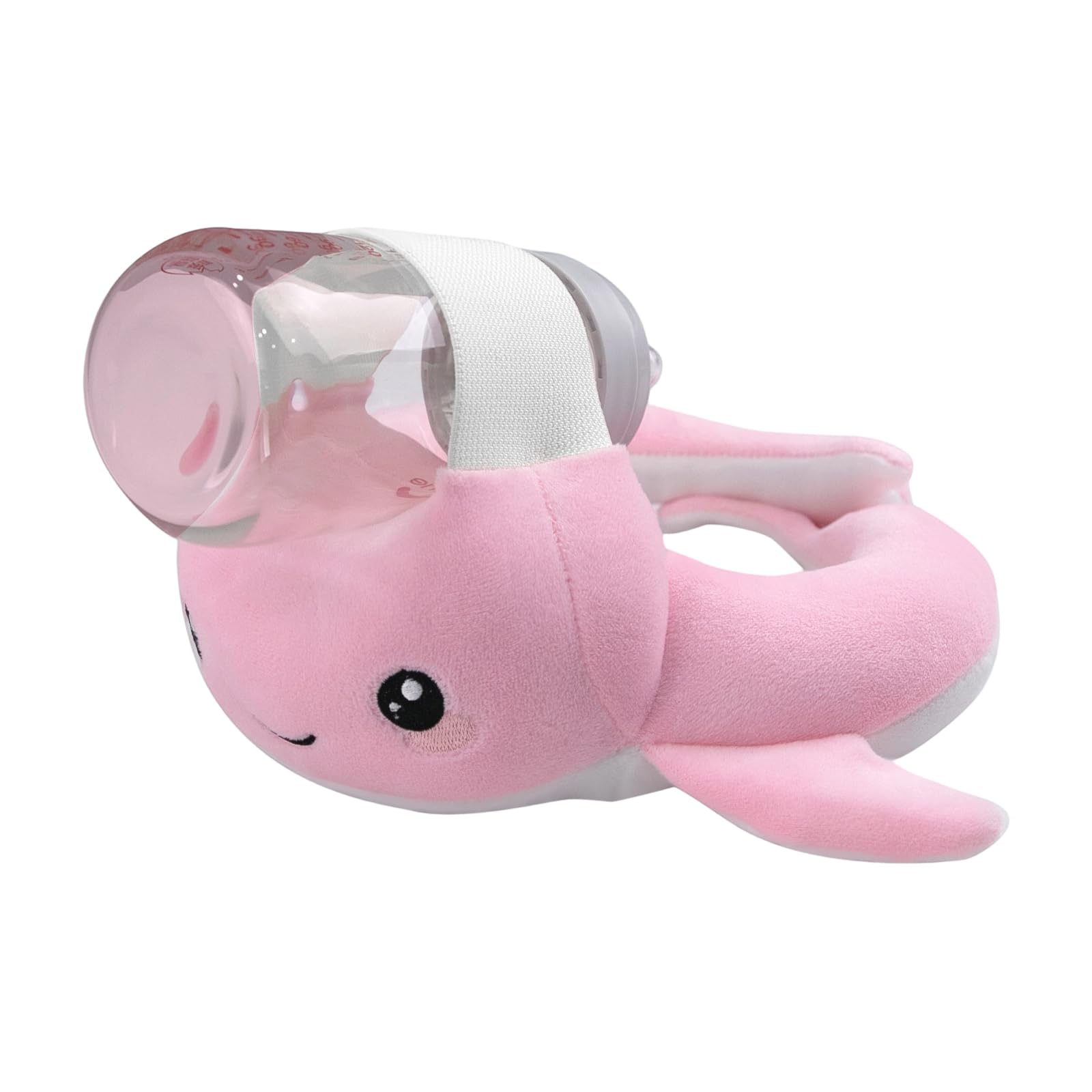 Generisch Plüsch Flaschenhalter-Kissen für Babys, ergonomische Freihand-Stillhilfe für die Fütterung, niedliches Wal-Design als Pflegehelfer, maschinenwaschbar und weich
