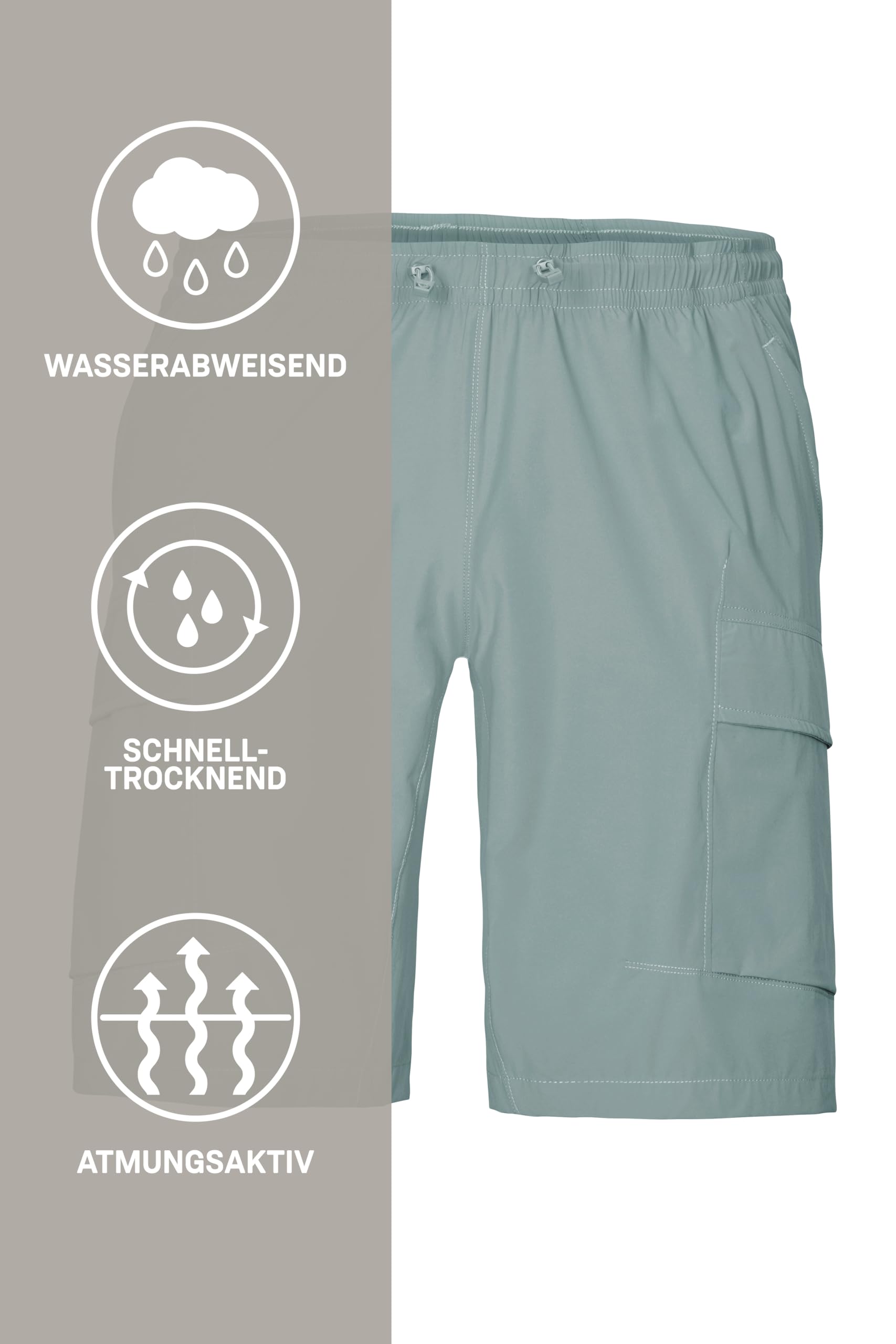 Killtec Herren Funktionsshorts mit Seitentaschen/Sporthose Kurz Schnelltrocknend Kos 184 Mn Shrts