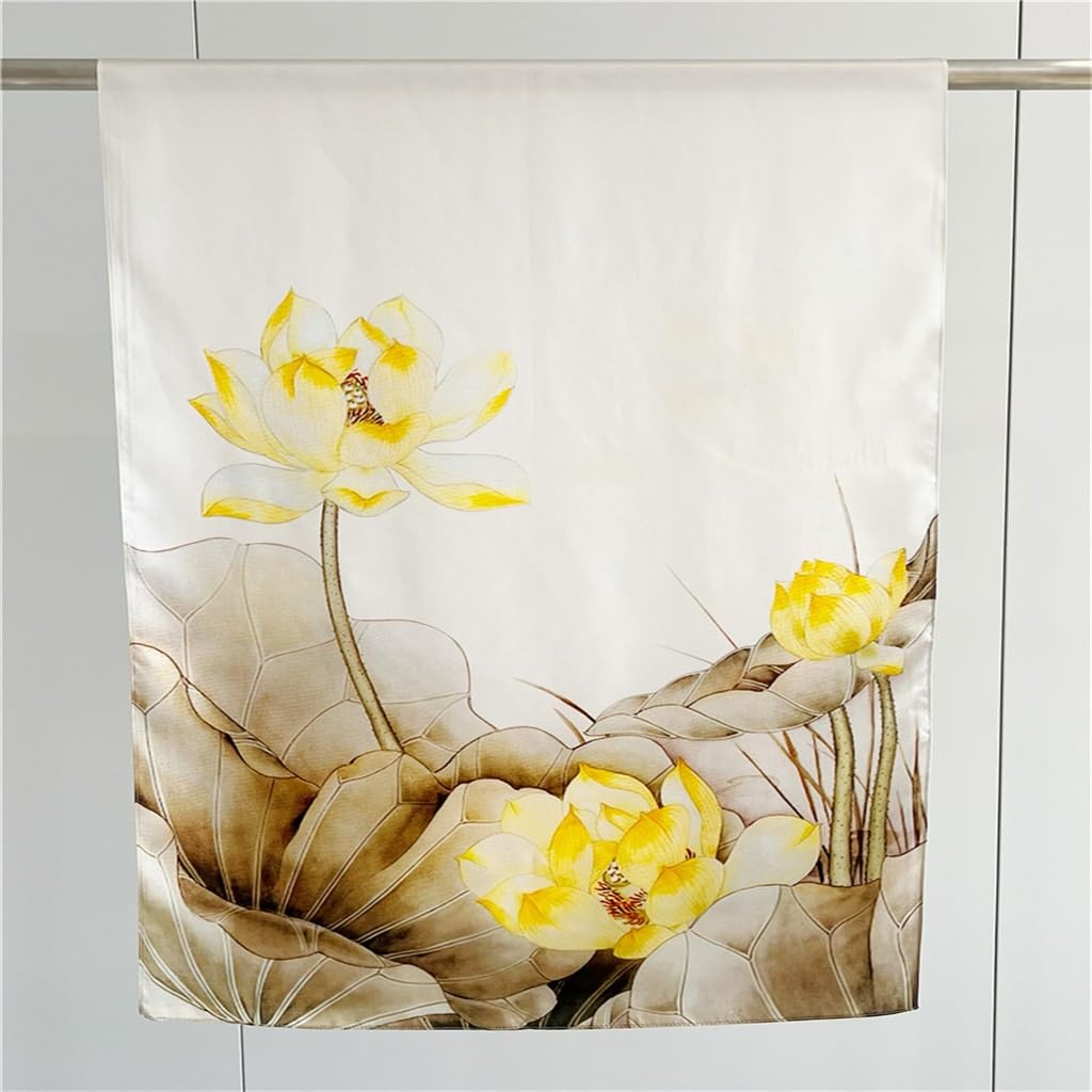 Longs Foulards en Soie imprimés en Satin Polyvalents for Les Foulards de décoration de Mode for Femmes
