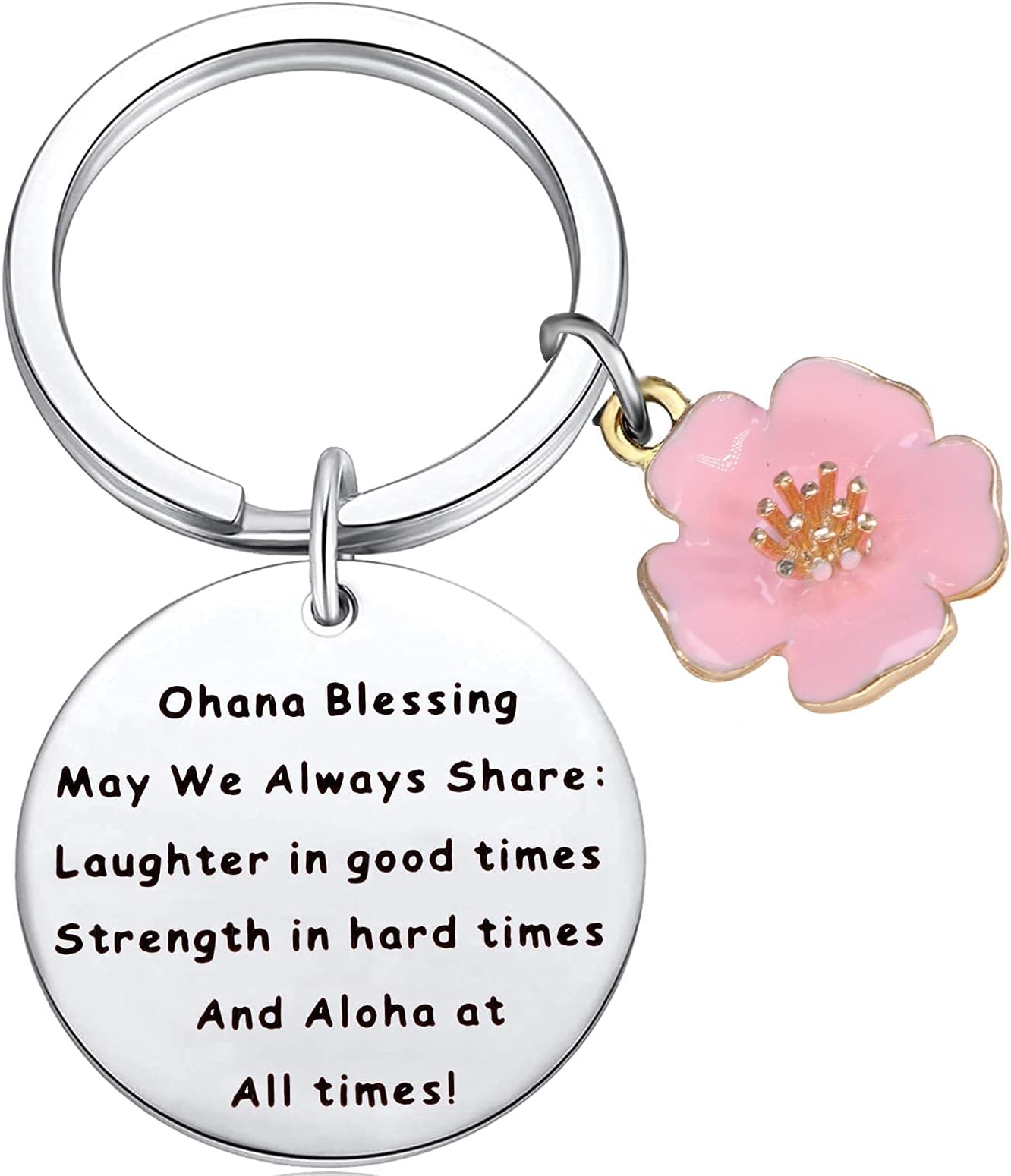 Ohana Keychain Blessing Gifts Hawaiian Keychain for Women Ohana Means Family Keychain Hawaii Jewelry Gift for Best Friend