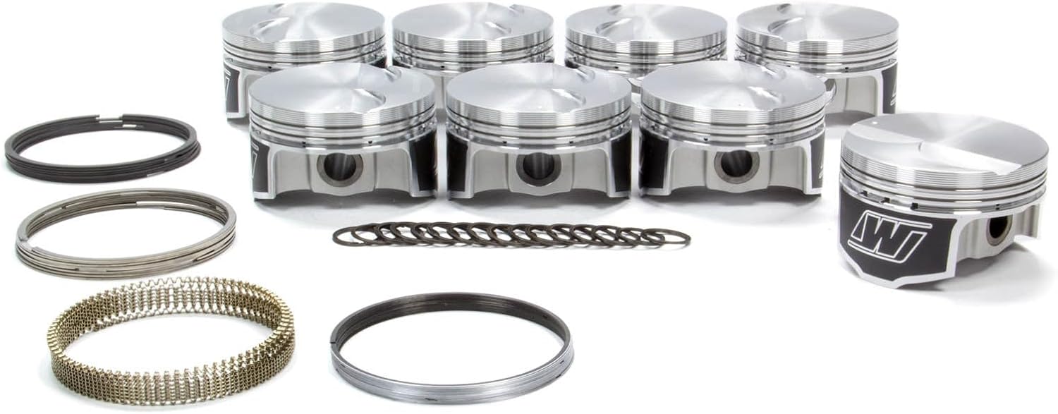 Wiseco Piston and Ring, LS Standard Stroke, Forged, 4.070 in Bore, 1.2 x 1.2 x 3.0 mm Ring Groove, Minus 3.2 cc, GM LS-Series, Kit,K398X7