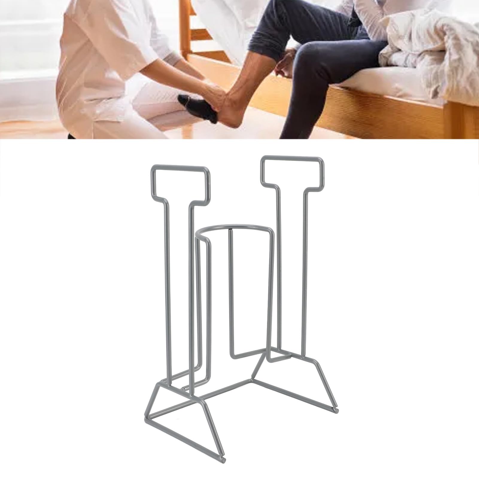 Fyearfly Ayuda a poner calcetines de compresión, calcetines de compresión de acero para un dispositivo más grande, mujeres embarazadas y mujeres