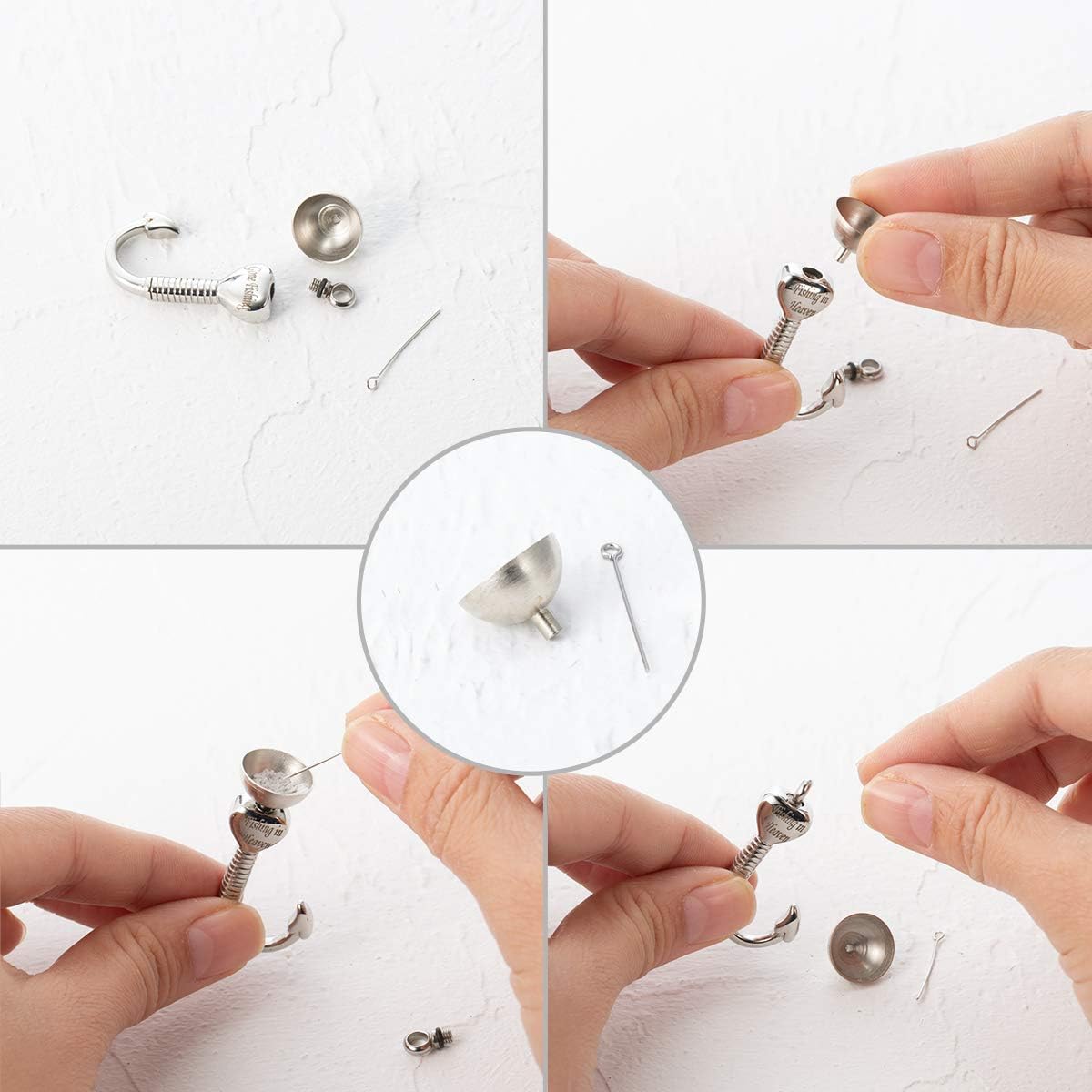 Gredstar Gone Fishing Urn Necklace for ashes Fish hook Cremation Urn Pendant Fishing in heaven Keepsake Jewelry - Image 5