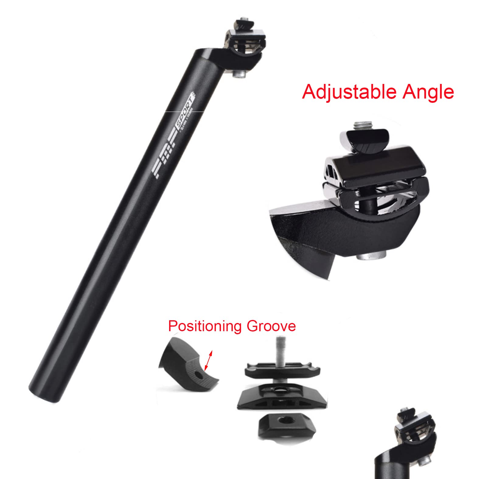 Fahrradsattelstütze MTB Rennrad Sattelstütze 25,4 27,2 28,6 30,4 30,9 31,6 mm 350/450 mm Aluminiumlegierung Sattelrohr Sattelstange Fahrradteil Fahrradsattelstütze (30,4 x 350 mm)