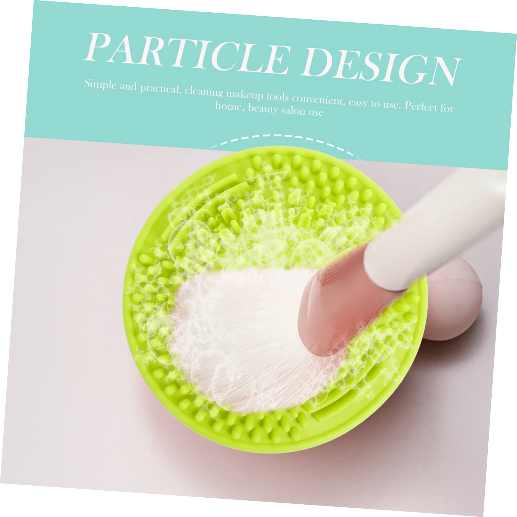 FRCOLOR 15pezzi Tappetino Per Pulizia Pennelli Make-up Silicone Accessori Per Bellezza Design Creativo e Struttura Semplice e Compatte Per Casa e Viaggio Pulizia Profonda Con Diverse