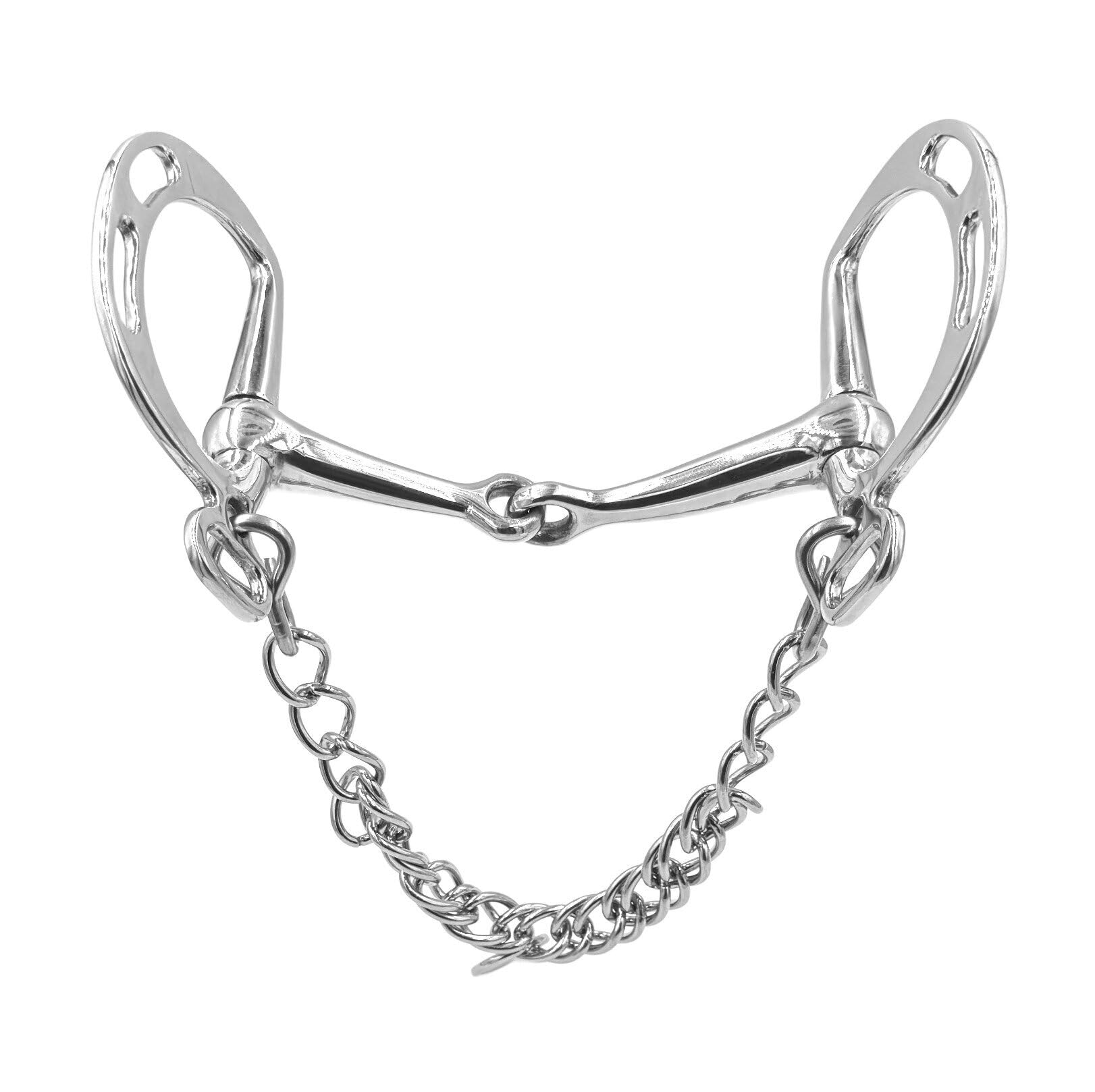ES0072 Kimblewick Springkandare Einfach Gebrochen Edelstahl 16mm, 12.5 cm