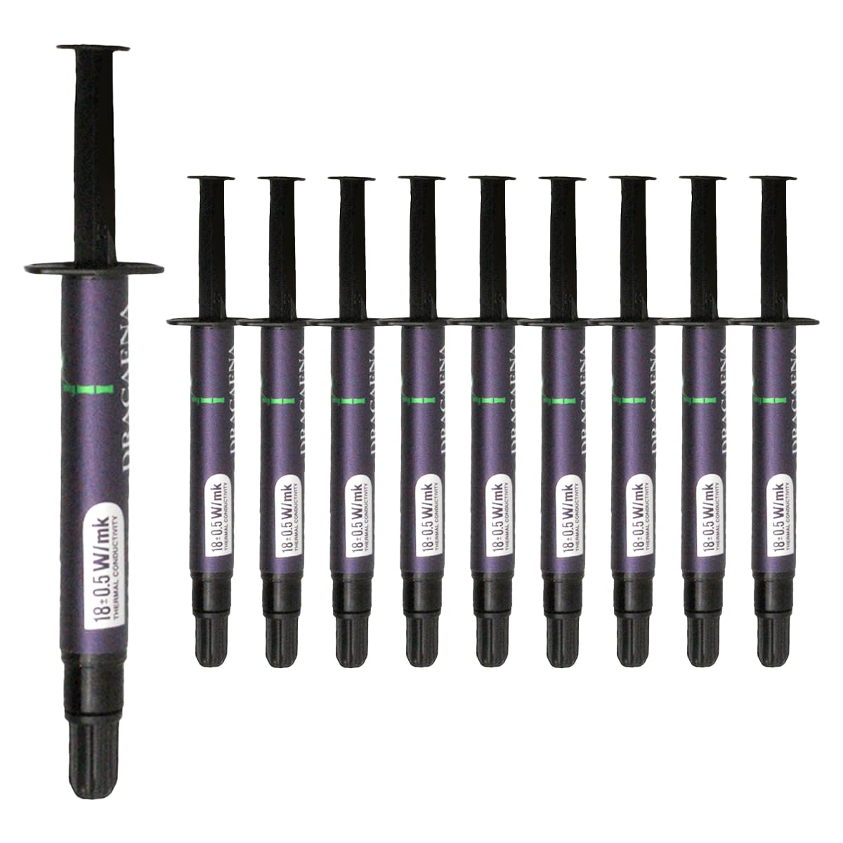 Dracaena.io Wärmeleitpaste, 4 g, Kohlenstoffbasis, CPU-Kühlkörper-Verbindung, 10 Stück