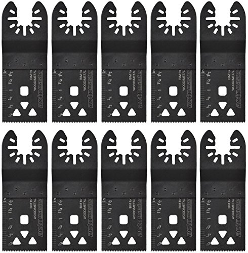 ACTOMASTER Bi-Metal Oscillating saw Blade for Oscillating Tool Multitool, Pack of 10