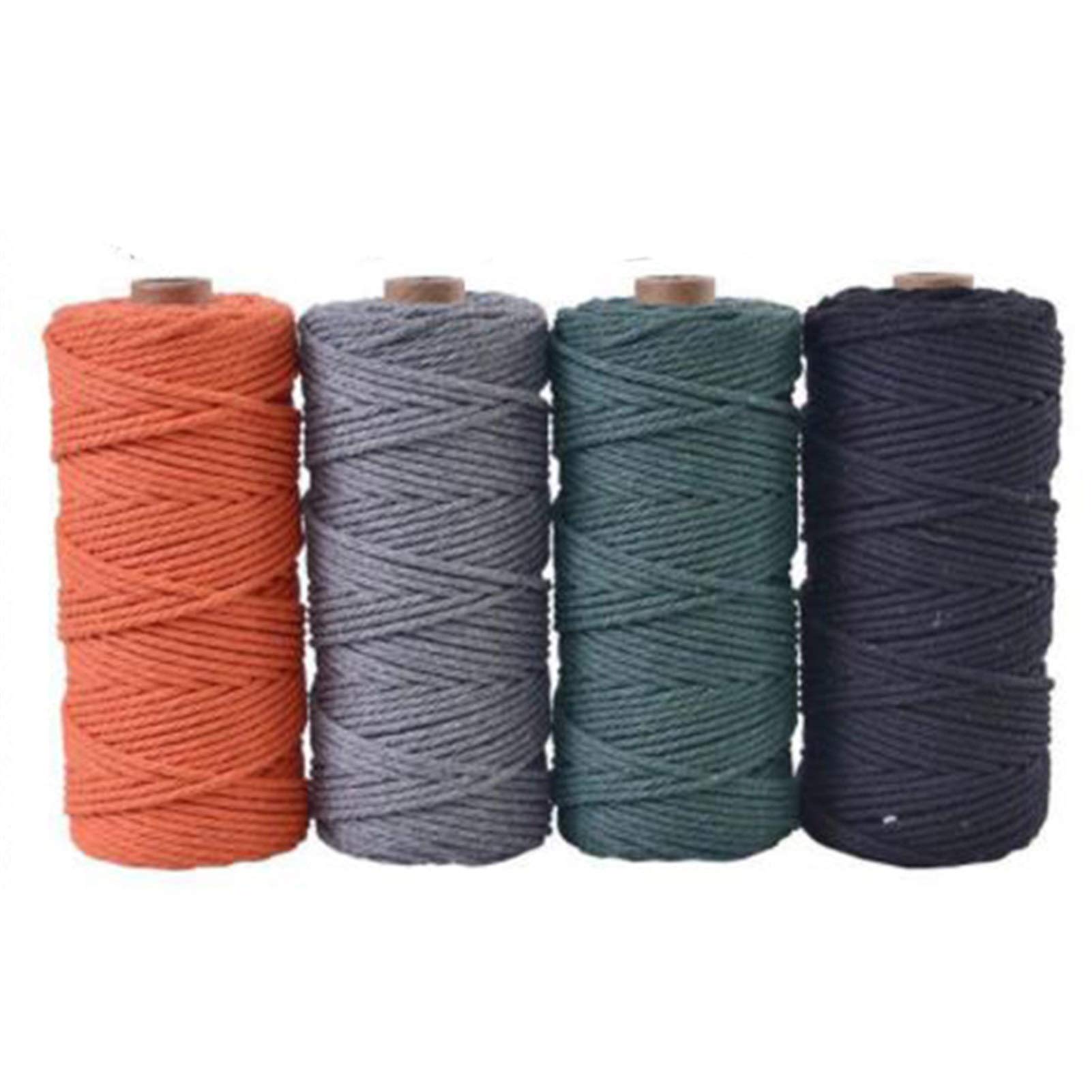 Zkenshan-Natural Jute Twine 100m 100% Cotton Twine String Bakers Twine String Cord Rope Craft Jute Macrame String DIY Home Textile 3mm, Natural Jute Fiber (Color : Yellow)