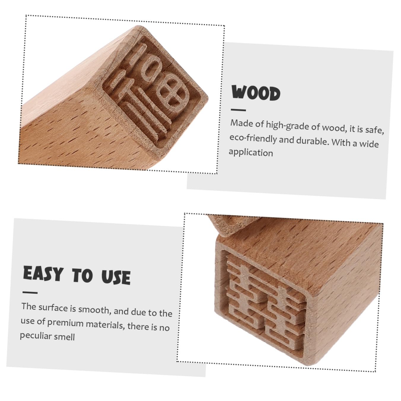 NUOBESTY Lot De 5 De Moulage En Bois Pour Gâteaux Outils De Cuisson Non Conçus Polyvalents Pour Biscuits 2 Pièces X 5