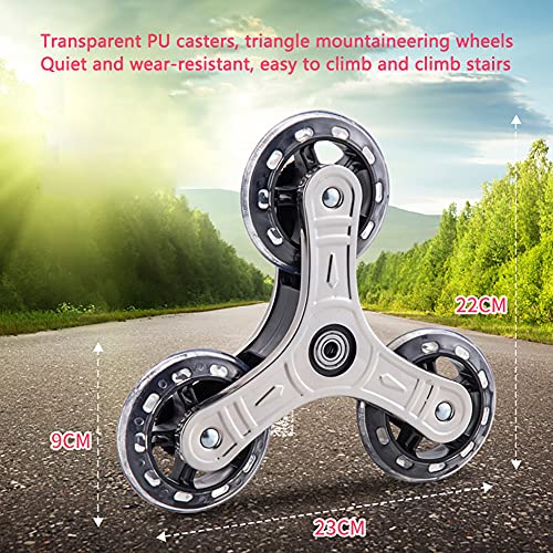 Trolley-Tasche Faltbar Einkaufswagen Abnehmbar Leise 8 Räder (2 Universalrollen) Schwerlast 80kg Groß 45L Wasserdicht Kühltasche Treppen steigen Reisen Picknick Sackkarre Einkaufstrolley – Bild 7