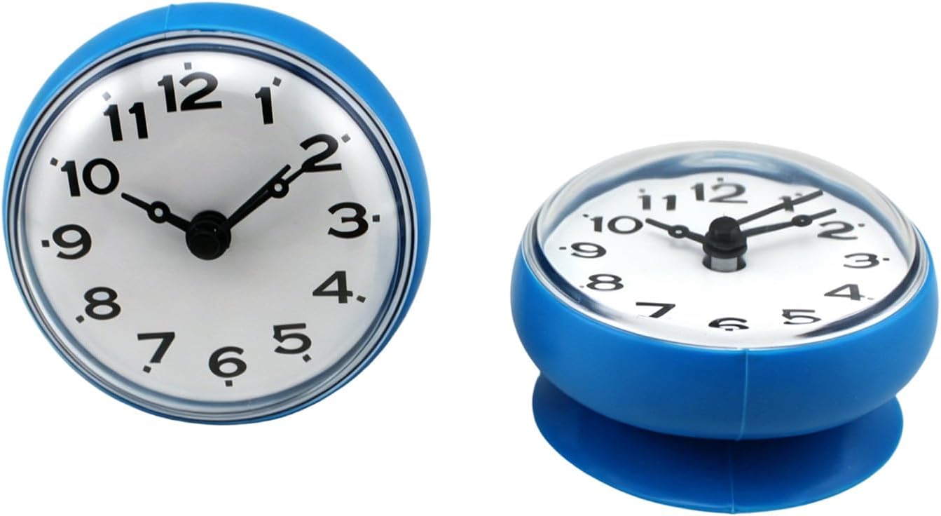 Shower Wall Analog Clock with Suction Cup Mount, A