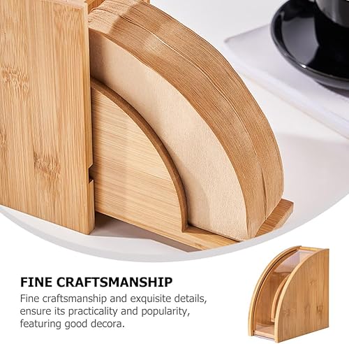 Miniatura 9 de Kichvoe Soporte de filtro de café con forma de abanico Estante de almacenamiento de papel de café Contenedor de papel de filtro de café, organizador
