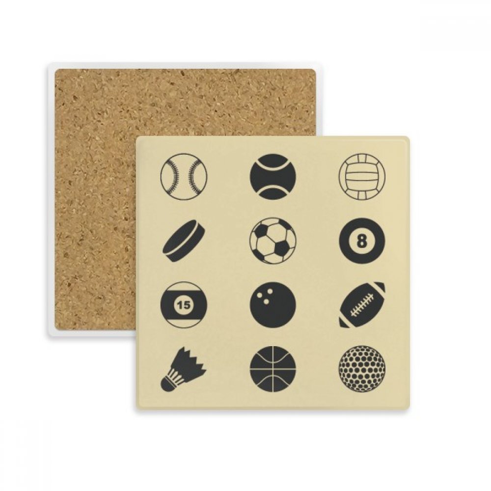 Coaster tasse porte absorbent pierre motif géométrie carré pour décoration table