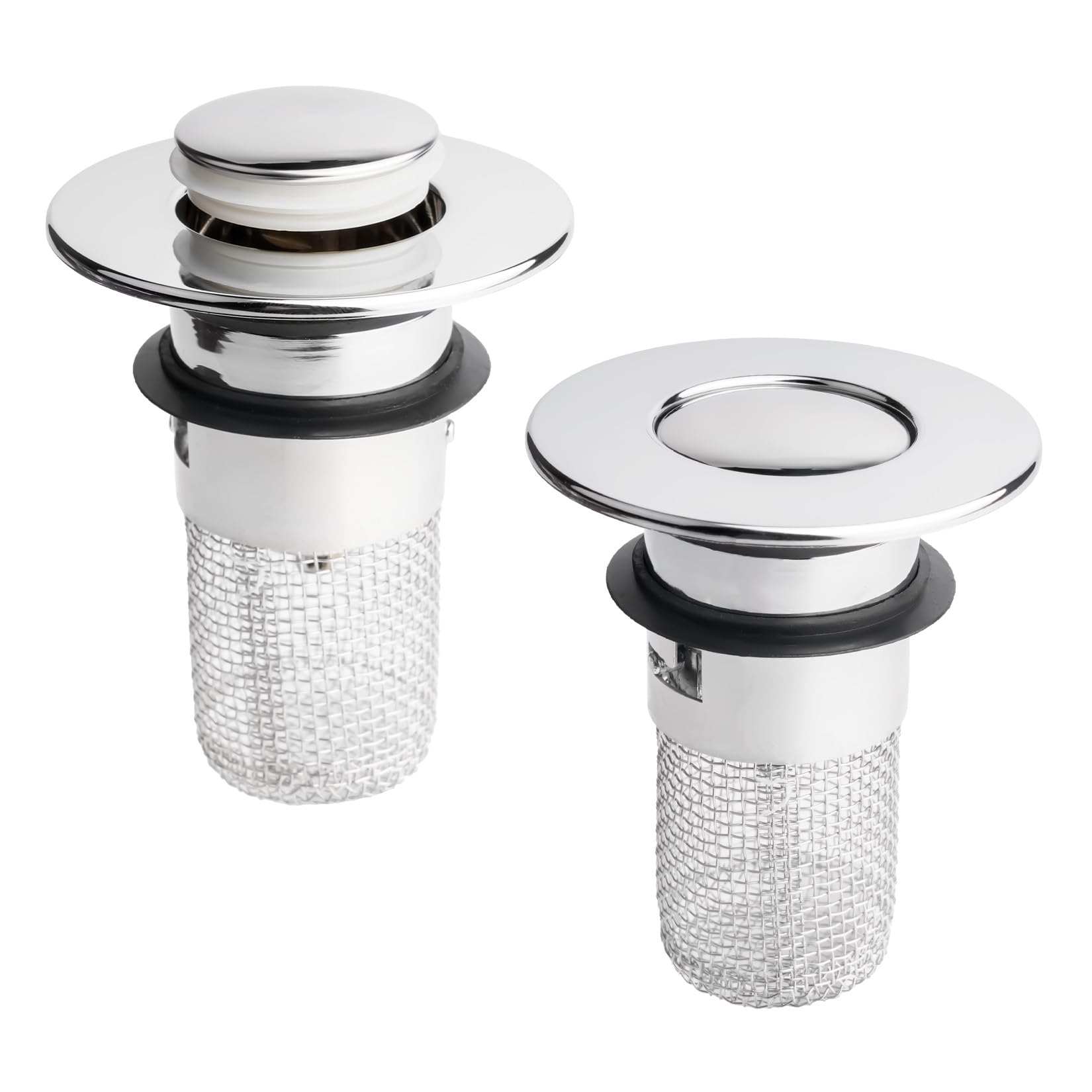 2 Pz Tappo Lavandino Bagno, Tappi Filtro Scarico Lavandino Bagno, Tappo Bidet Universale Pop-Up con Filtro per Fori di Scarico da 30 mm - 40 mm per Bagnos Lavello Cucina