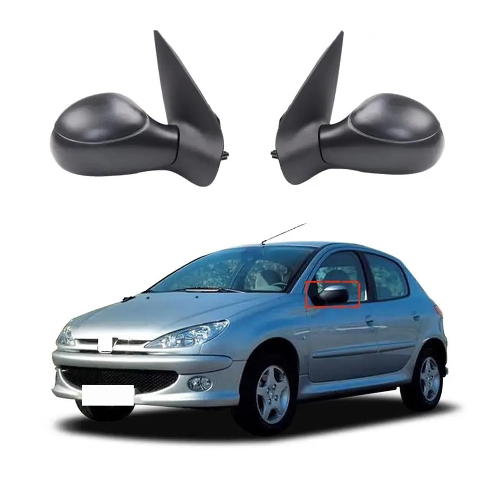 Per Peugeot 206 Per Citroen C2 Auto Porta Laterale Sinistra/destra Regolazione Automatica Gruppo Specchietto Retrovisore Specchietto retrovisore esterno(Only Right Manual F)