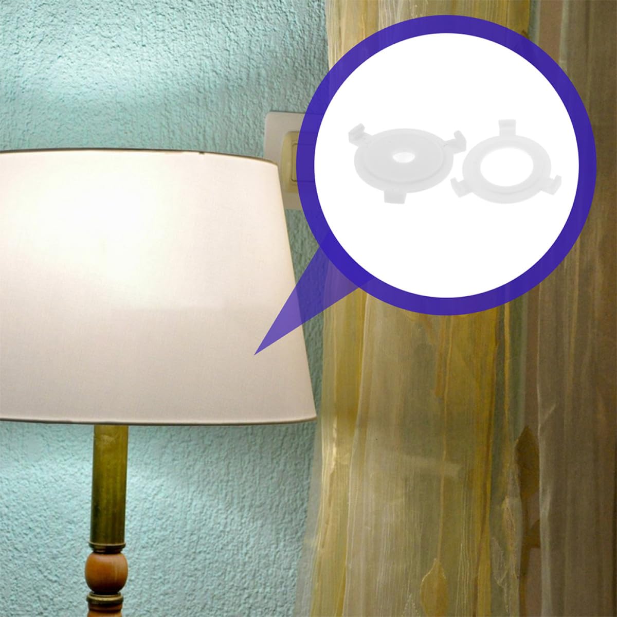 Tofficu 10pcs E27 to E26 Lamp Shade Adapter Rings Light Bulb Socket Extenders Buckle Type 11mm Converter for Lamp Holders Light Fixtures Replacement