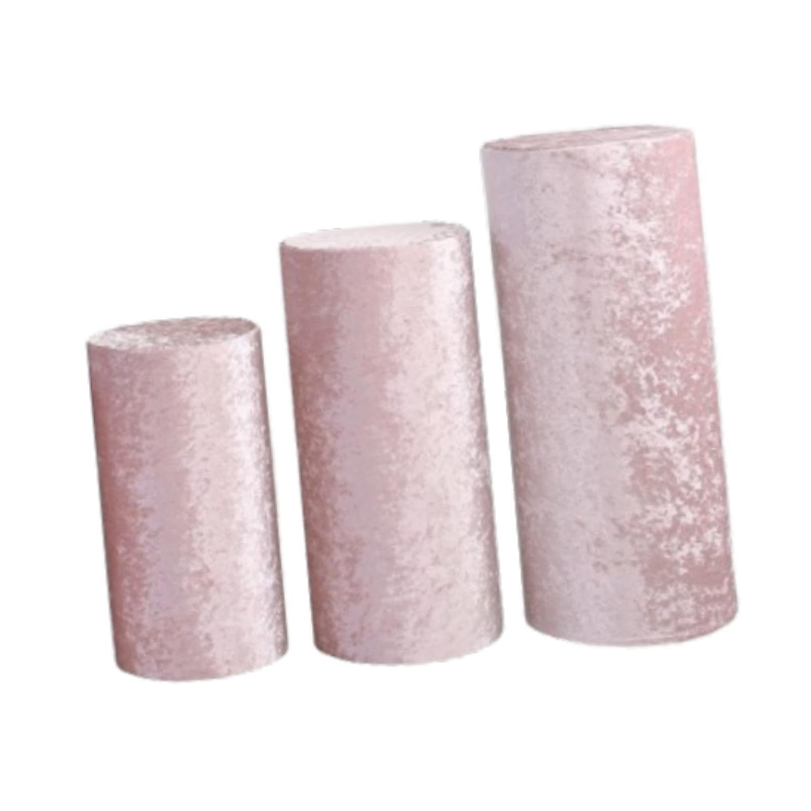 PIXZCSA Add Elegance To Birthday Cake Table With These Decorations Tablecloth Decor Graduation Cylinder Pedestal Covers Holidays , Pink