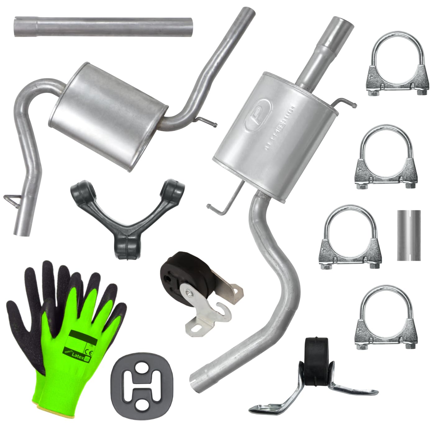 POLMOstrow Auspuff für Audi A4 B6 2000-2004 | Mitteltopf und Endtopf, Motoren: 2.0, Fließheck