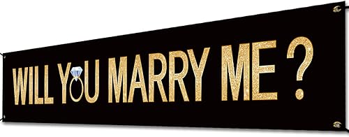 Cartel de propuesta con texto en inglés «Will You Marry Me» («Will You Marry Me») - Cartel de flores para decoración de matrimonio, carteles de San