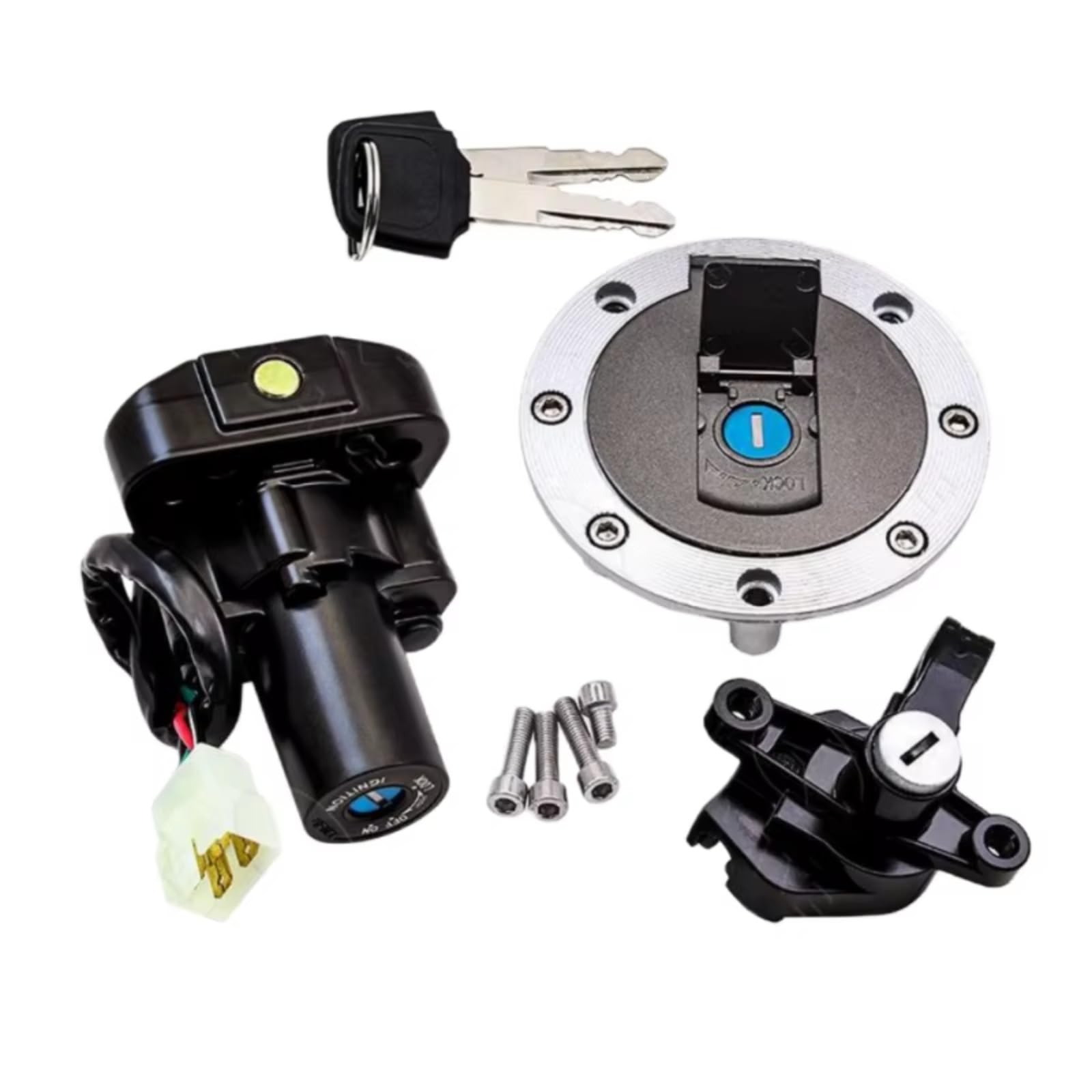 Interruttore A Chiave Compatibile Con Yamaha Per XJR400 1996 1997 1998 1999 2000 2001 2002 Set Di Blocco Interruttore Accensione Moto Universale