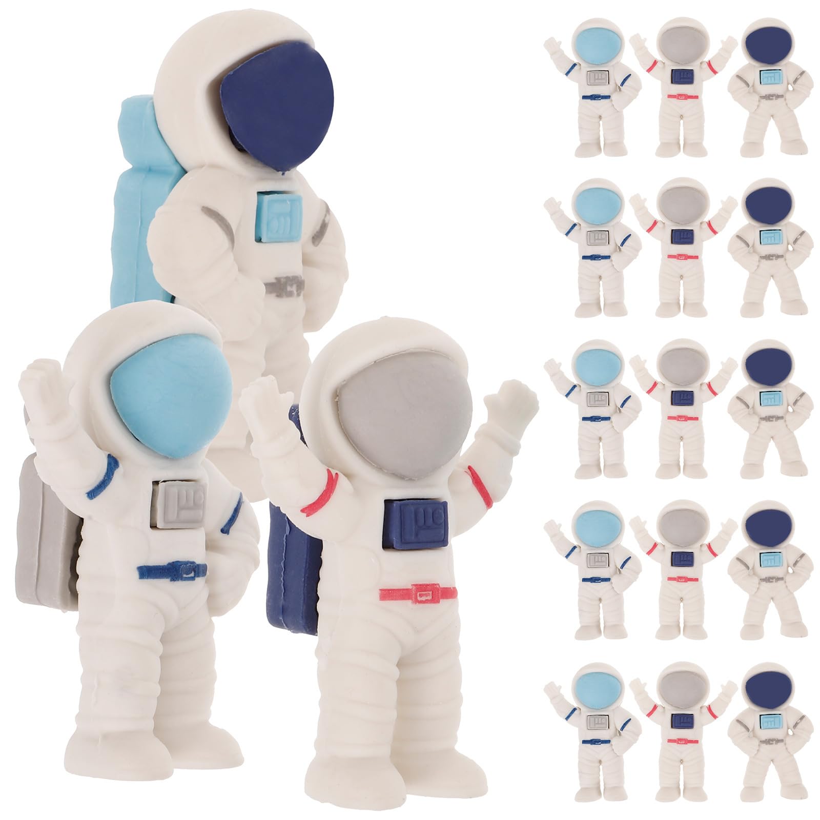 Operitacx 24 Stück Mini Astronauten Radiergummis Set 1.77X1.18X0.79 Zoll Lustige Lern-Radiergummis Für Kinder Schulbedarf Mitgebsel Geschenk Für Kleine Entdecker