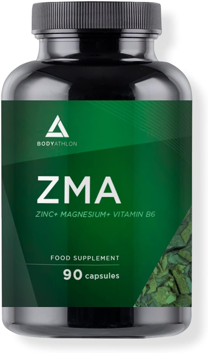 Bodyathlon- ZMA- Zinc Magnesio Vitamina B6– Suplemento deportivo