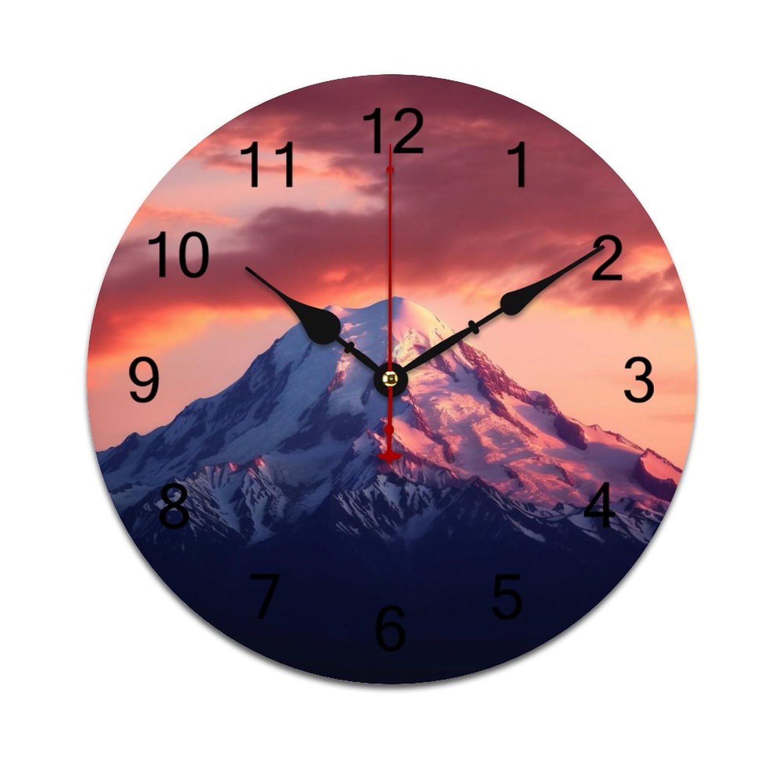 Horloge murale en PVC à piles pour une décoration épurée de salon