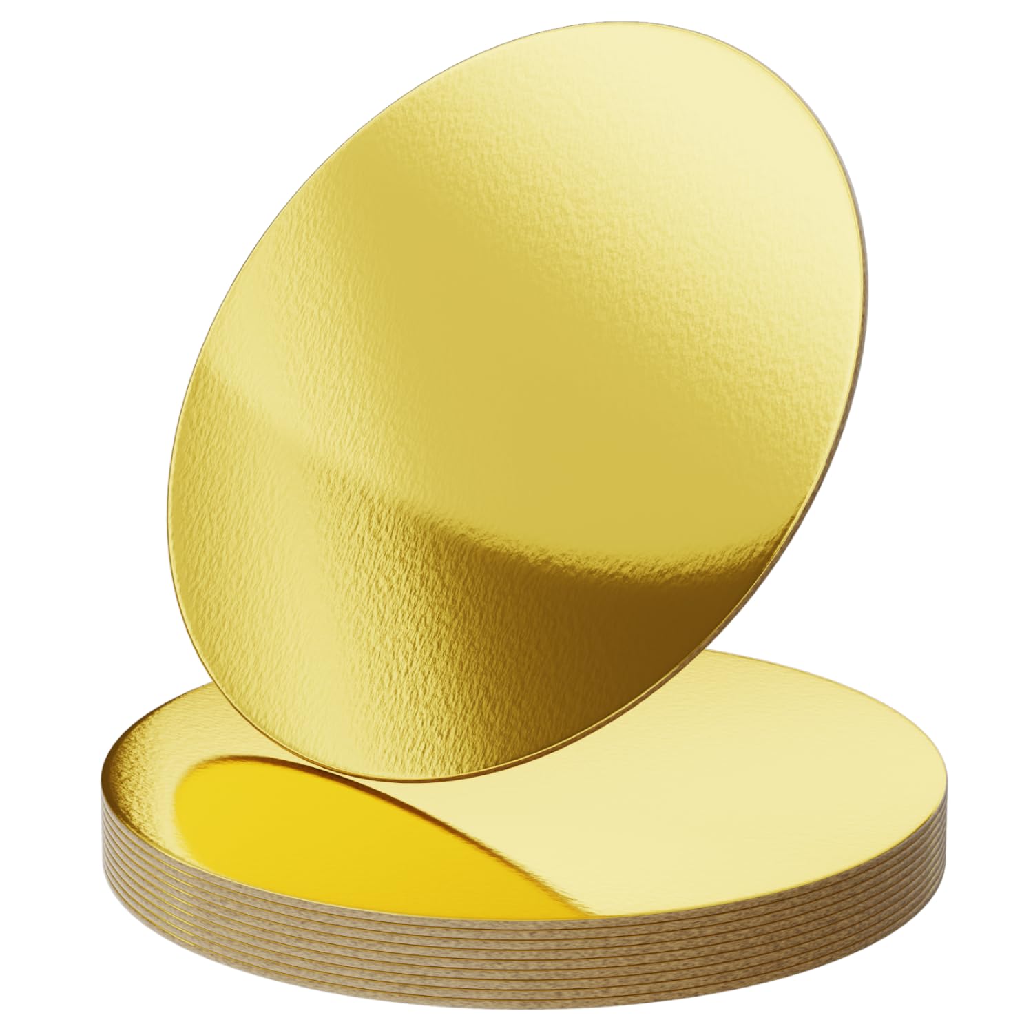 MYHongLe 10 Pz Sottotorta Tondo 30 cm, Supporti per Torte Oro, Vassoio per Torte, Vassoio Torta Rotondo in Cartone, Vassoio Sottotorta Base per Torte Decorazione Trasporto Espositore(Oro)