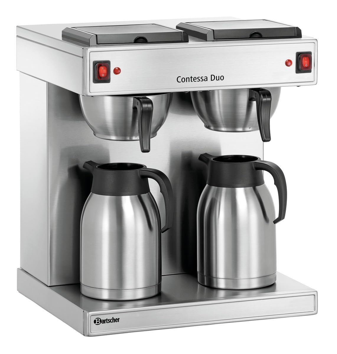 Bartscher Contessa Duo, cafetière à filtre, 2L, gris