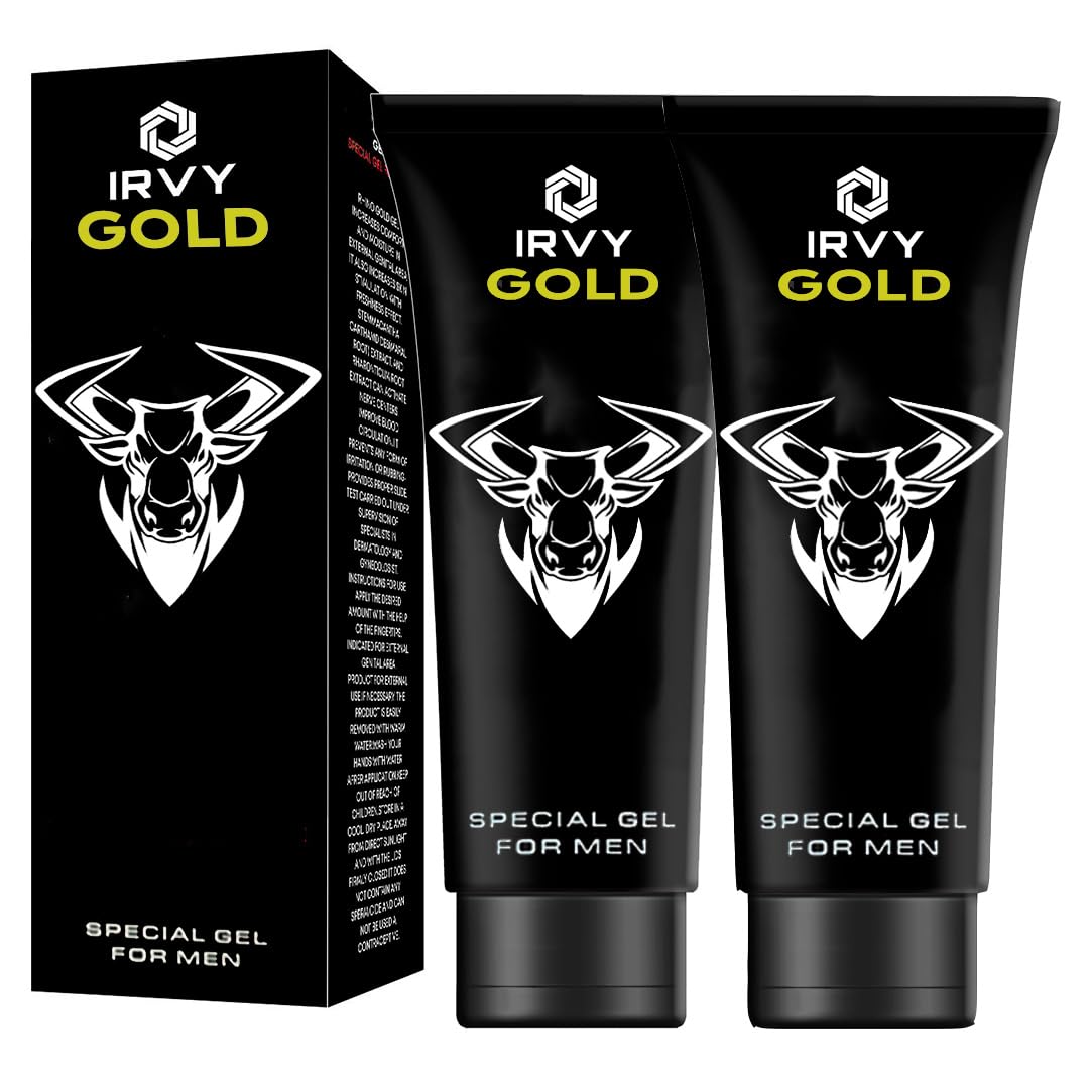 IRVY Gel Gold for Men Cream Massage Gel (Pack of 2)