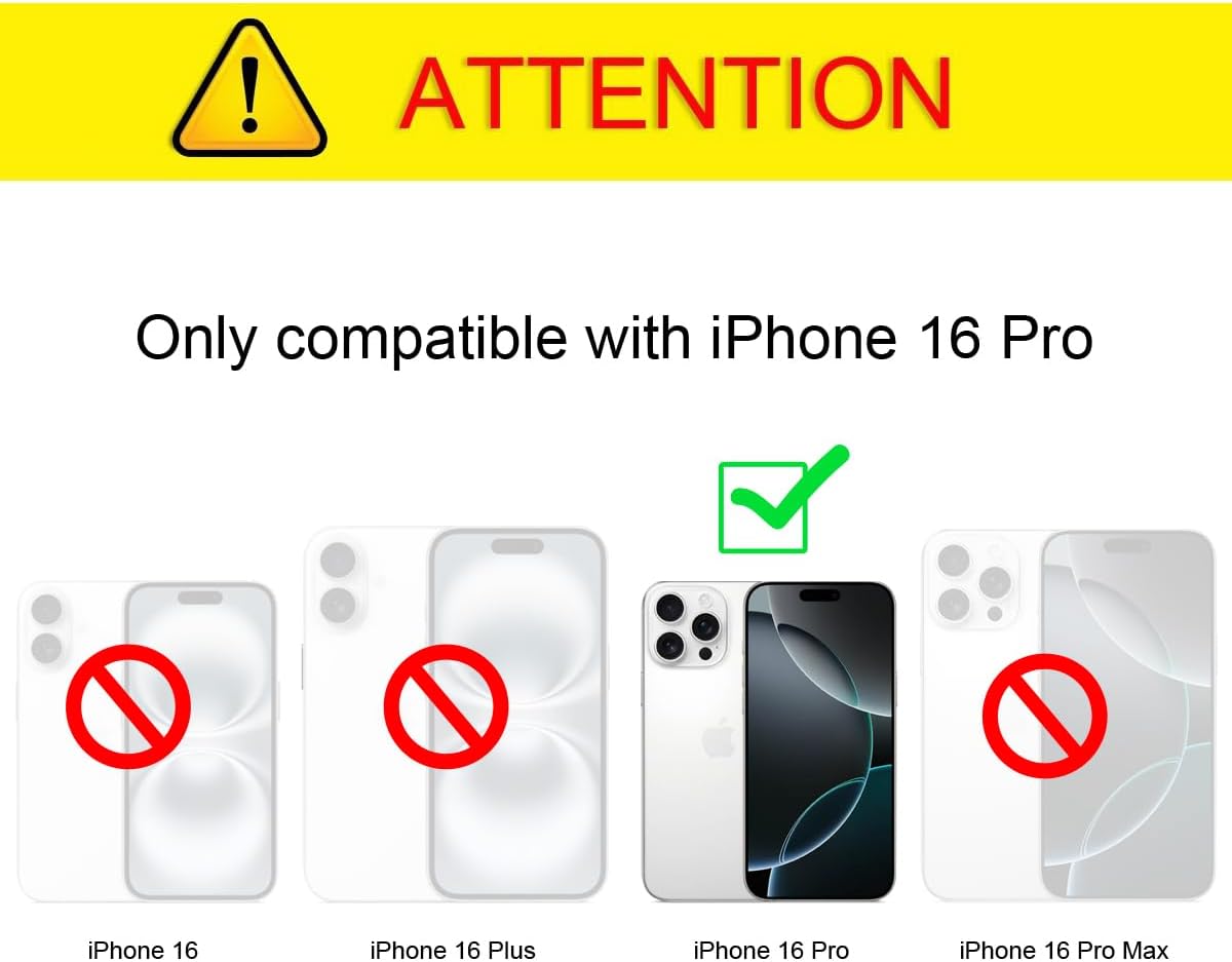 Compatible with iPhone 16 Pro Wallet Case with Card Holder, Slim and Lightweight PU Leather Card Slots Folio Flip Protective Shell (Almond Blossom, iPhone 16 Pro) - Image 2