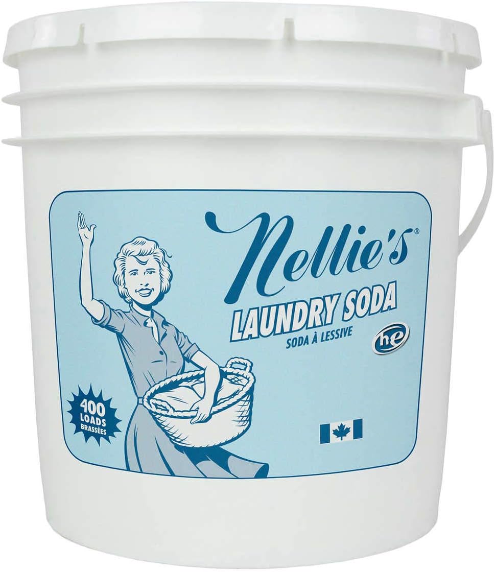 Nellie's Laundry Soda - Concentrated Laundry Detergent Powder - Bulk 400 Loads - Eco-Friendly, Biodegradable, Vegan, Hypoallergenic, Fragrance-Free, and Non-Toxic Formula
