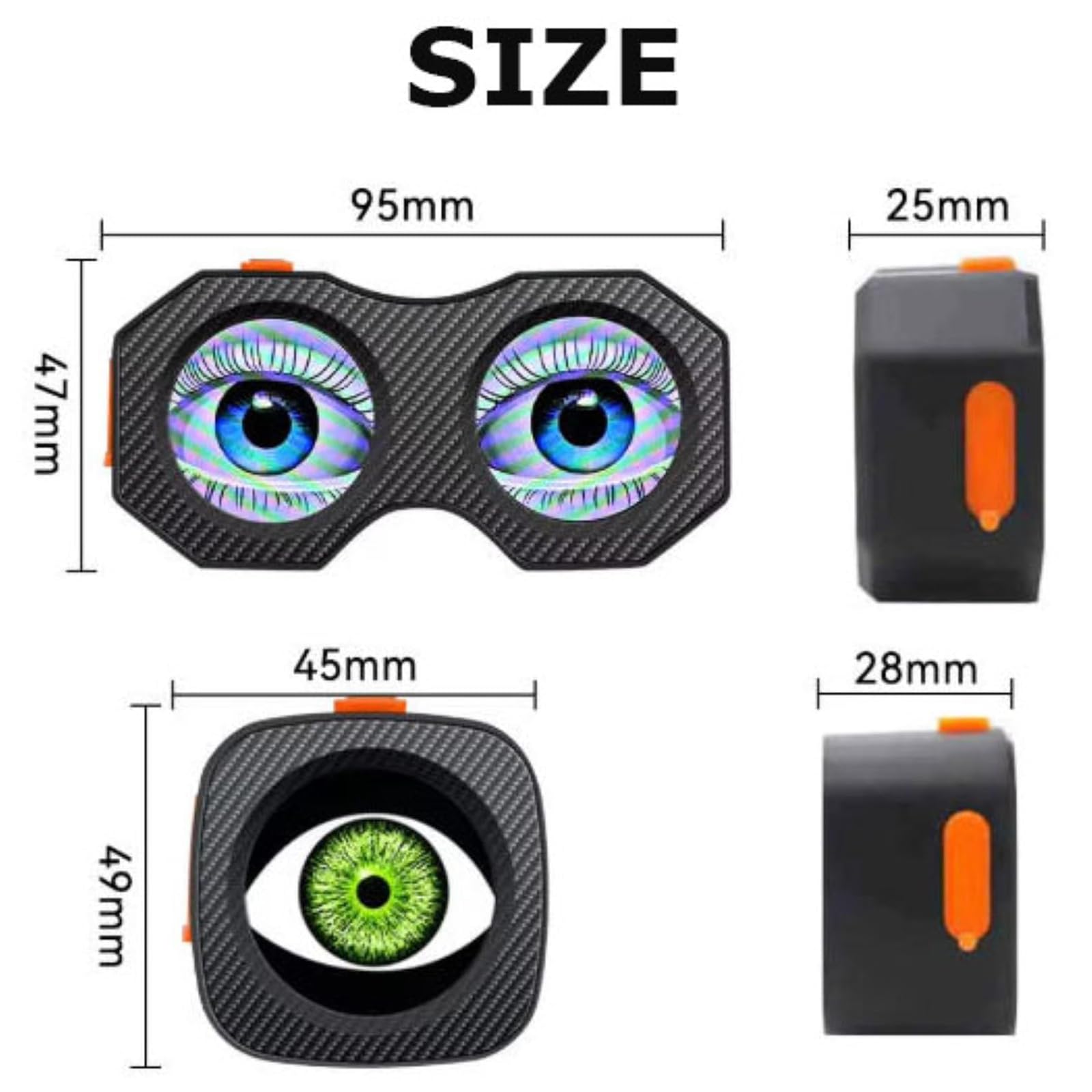 Lampka Tylna Roweru Demon Eyes, Wodoodporna, Programowalna Dioda Led Dynamic Devil Eyes, Z 82 Ustawieniami Wstępnymi, Obsługuje Majsterkowanie, Do Nocnej Jazdy Rowerem I Motocyklem
