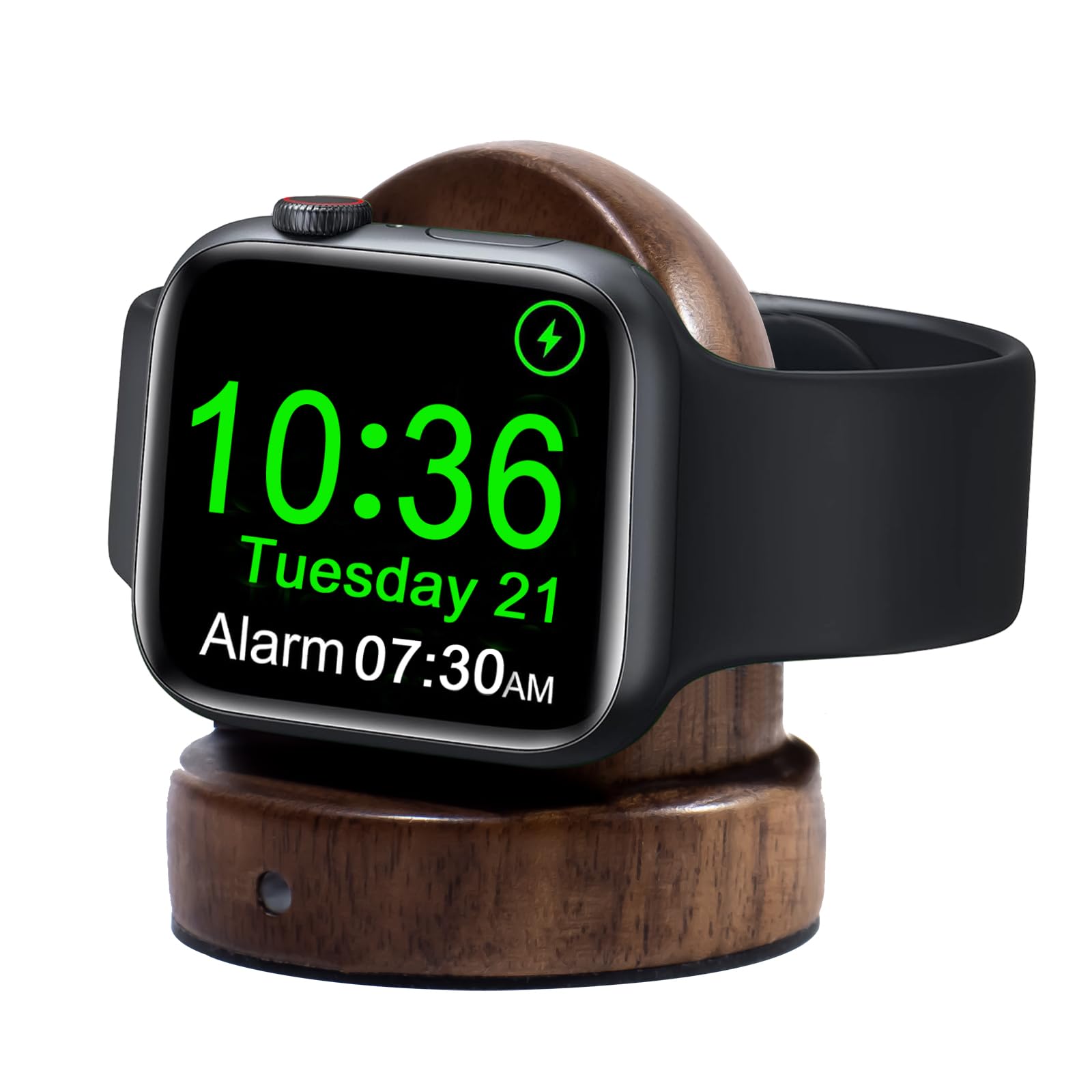 Walnut Wood Charging Stand for Apple Watch, Portable iWatch Charger Stand Fast Charging, Magnetic Charging Station for Apple Watch Series 9/8/7/6/5/4/3/2/1/Se/Se2/Ultra/Ultra 2/(49/45/44/42/41/38mm)