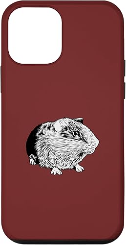 iPhone 12 mini Black and white drawing - guinea pig Case