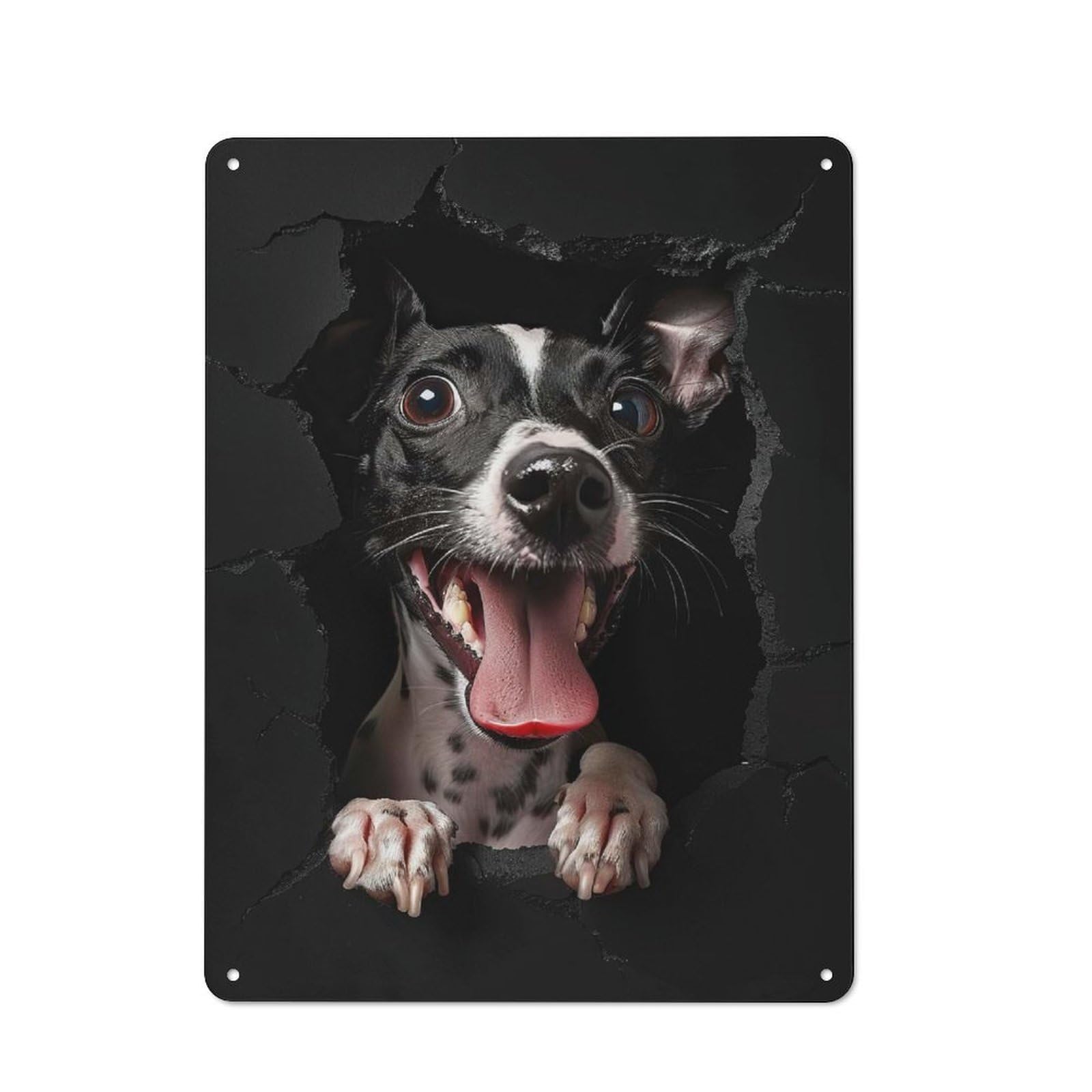 Junmoney Style-6 Metal Wall Sign 40X30cm Featuring Italian Greyhound For Pub Or Café, Housewarming Wall Decor For People Furnishing Pub And Café