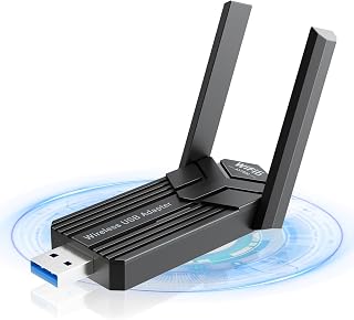 スポンサー WiFi 無線LAN 子機 Wi-Fi 6 Vipfox 1800Mbps 無線lanアダプタ USB3.0 WIFIアダプター 5dBi 高速通信 デュアルバンド 2.4Ghz/5.8Ghz Windows11/10対応 WPA3暗号化規格 PC/Desktop/Laptop