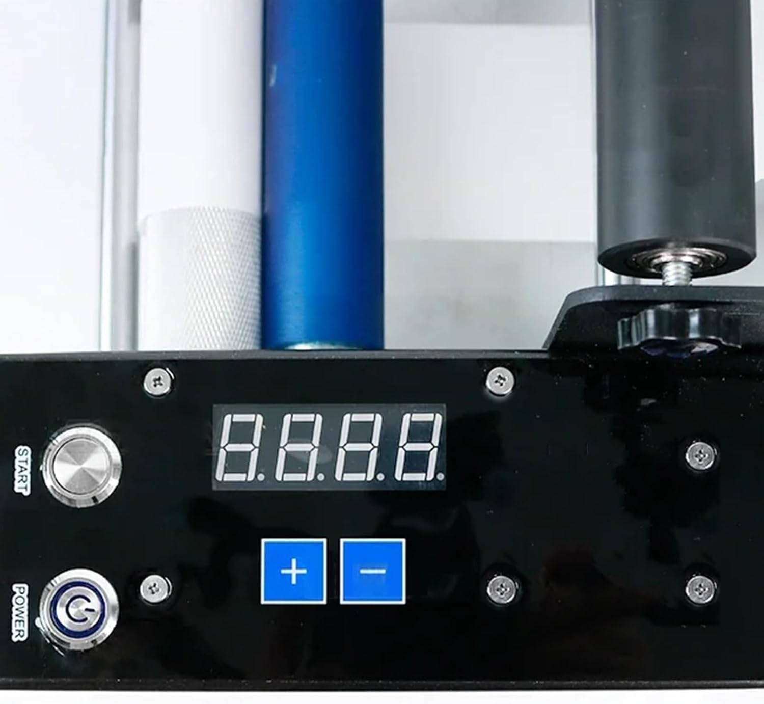 Maszyna do etykietowania butelek okrągłych, elektryczna drukarka etykiet samoprzylepnych z pedałem nożnym do butelek szklanych, plastikowych i metalowych